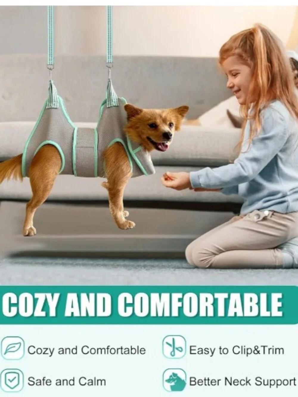 Kkiimatt 🐶 Dog Grooming Hammock Harness Size XS